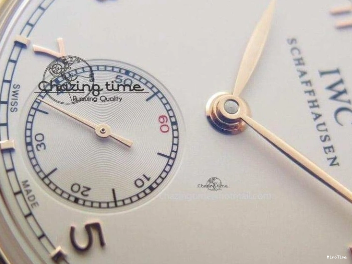 MIROTIME 0422 Compact Portuguese IW545409 RG ZF 1:1 Best Edition White Dial On Brown Leather Strap A 7336